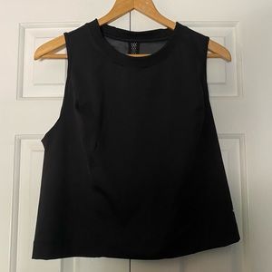 Black Workout Tank with Mesh Back